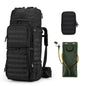 Mardingtop 75L Tactical Internal Frame Hiking Backpack With Rain Cover + Molle Pouch + 2.5L Hydration Bladder Set [M6312+M6401+ZSSD01-2.5L]