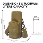 Mardingtop Molle Water Bottle Holder, Tactical Pouch Hydration Carrier Kettle Pouch for Military Sports Outdoor Travel Cycling, Up to 32 oz. Wide-Mouth Bottles ZSSHD051