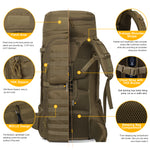 [M6428] Mardingtop 55L Molle Hiking Internal Frame Backpack with Rain Cover
