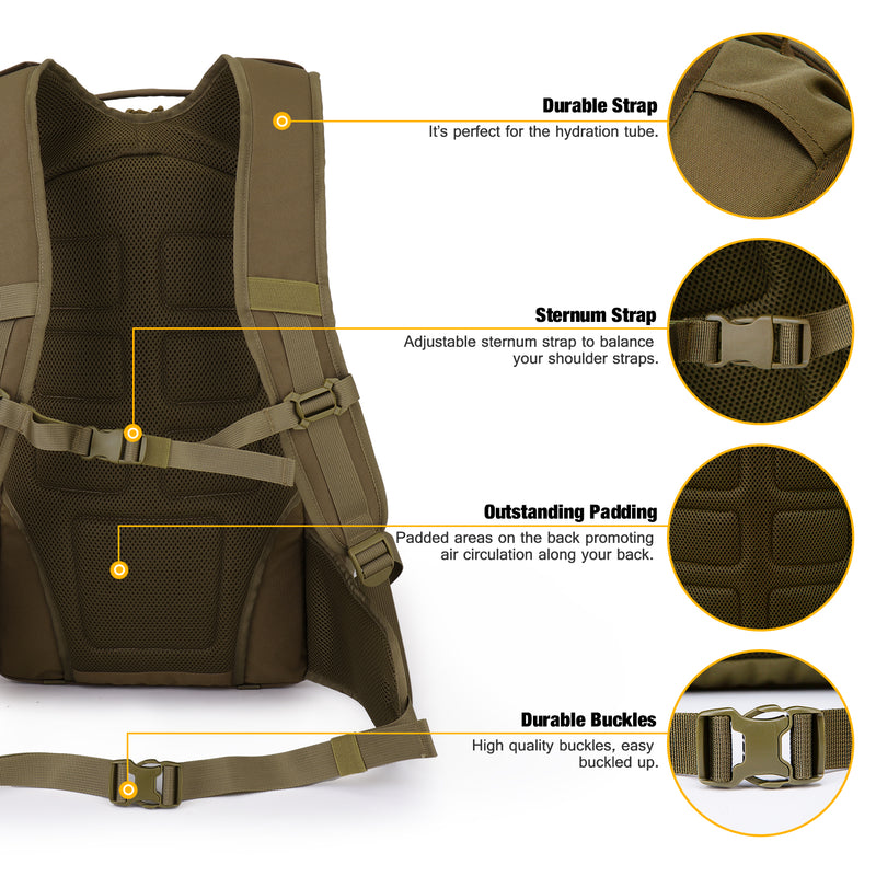 [M5962II] Mardingtop 35L Motorcycle Tactical Backpack with Rain Cover for camping trekking